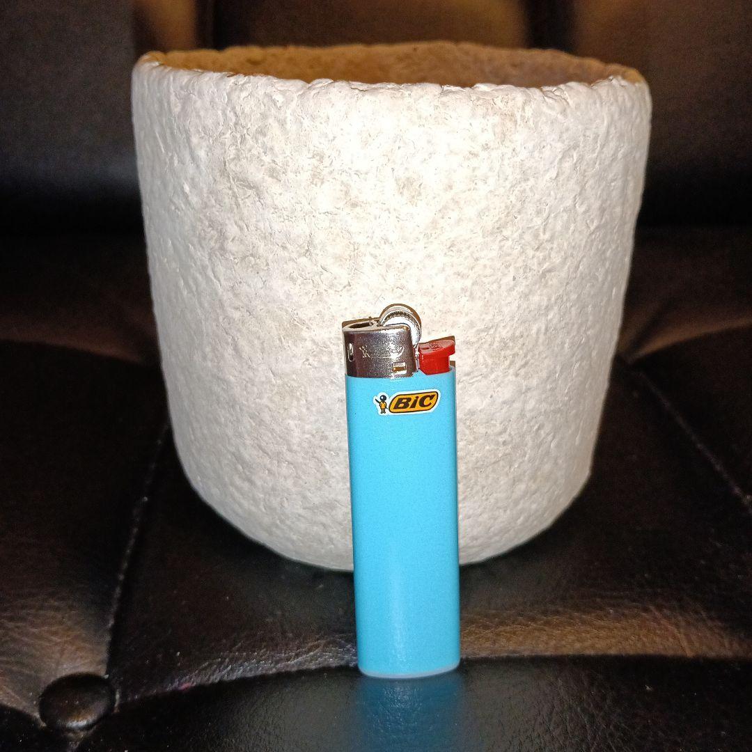 陶器製円筒形プランターカバー　観葉植物