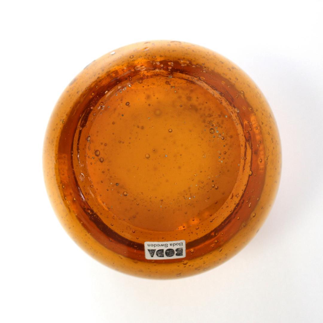 【シールあり】エリックホグラン　Erik Hoglund　アンバー 花瓶/花器