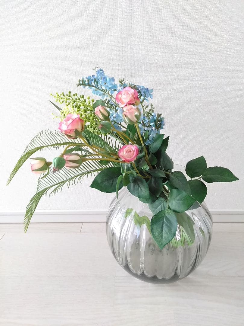 アンティーク　ガラス瓶　ボトル　フラワーボトル　花瓶