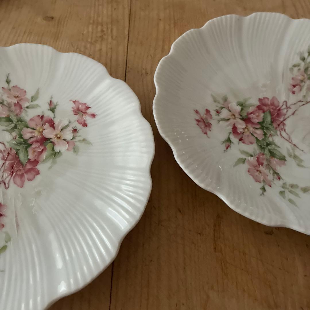 リモージュ　未使用　ピンクフラワー　春色　プレート
