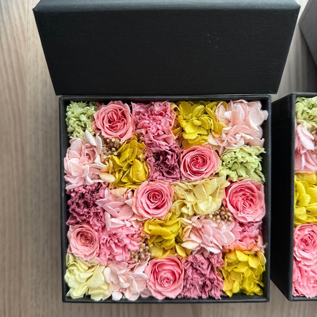 ニコライ・バーグマン　プリザーブドフラワーボックス　ピンク　プリザ　花　ボックス