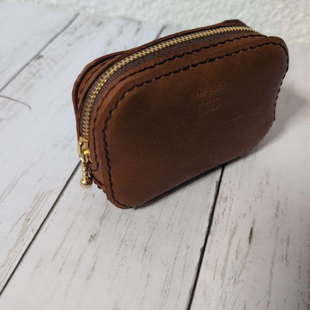 『専用』本革ハンドメイド ミニポーチ・ミニ財布