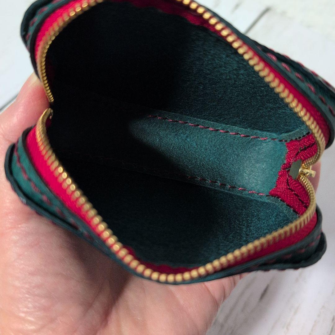 『専用』本革ハンドメイド ミニポーチ・ミニ財布