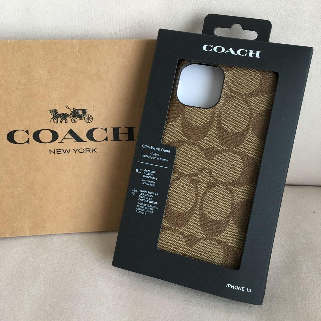 新品　COACH コーチ 定価14,300円　iPhone 15 スマホ