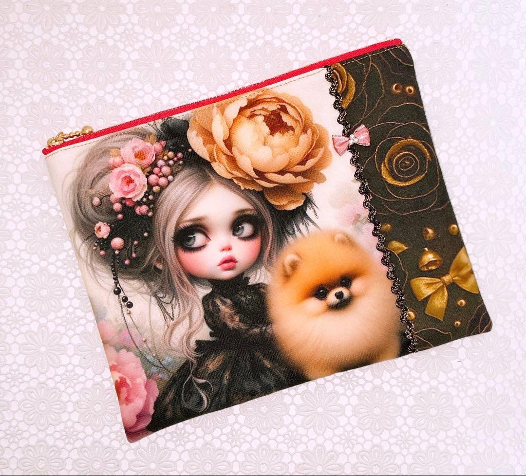 巾着＆ポーチ＆エコバッグ♡レディ＆わんこ