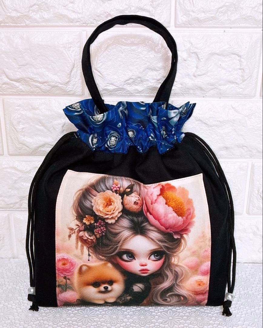 巾着＆ポーチ＆エコバッグ♡レディ＆わんこ