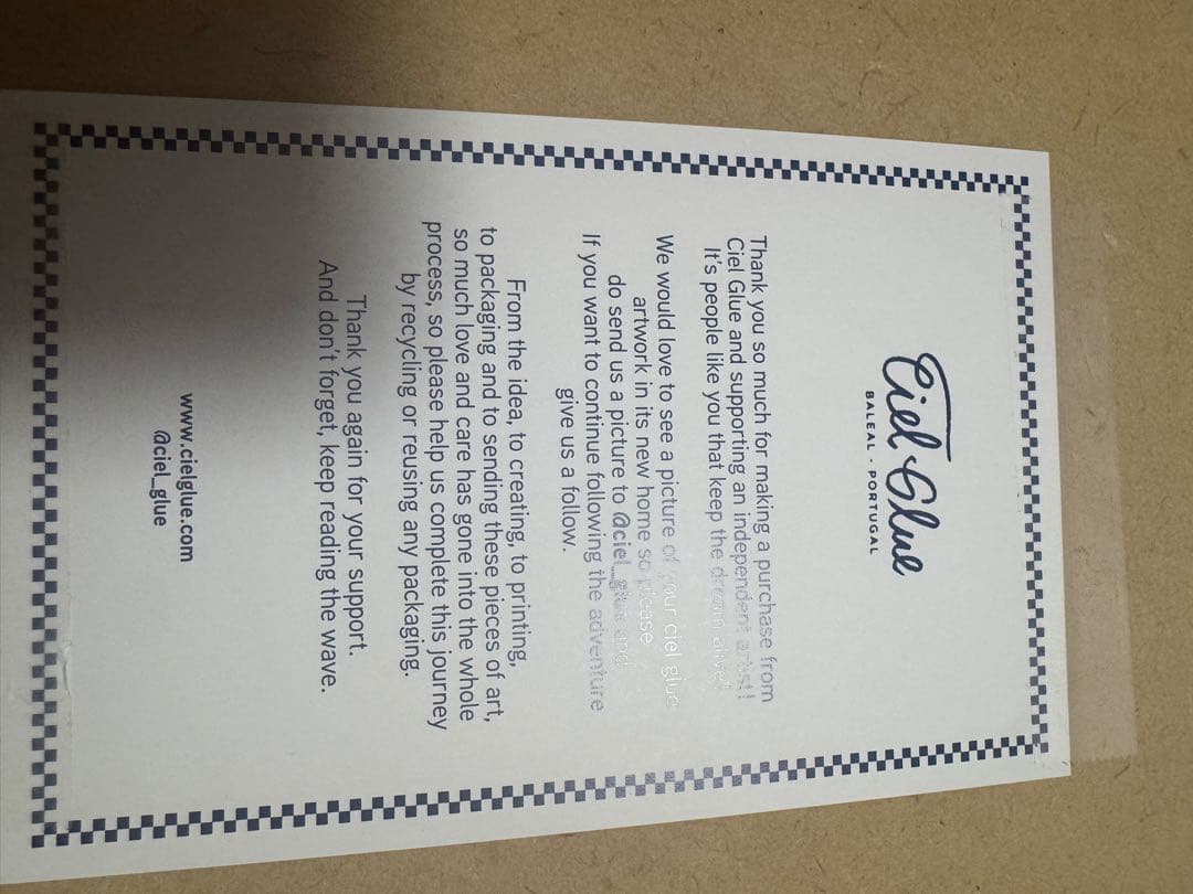 【限定3枚】直筆サイン入りBiarritz　シエル・グルー