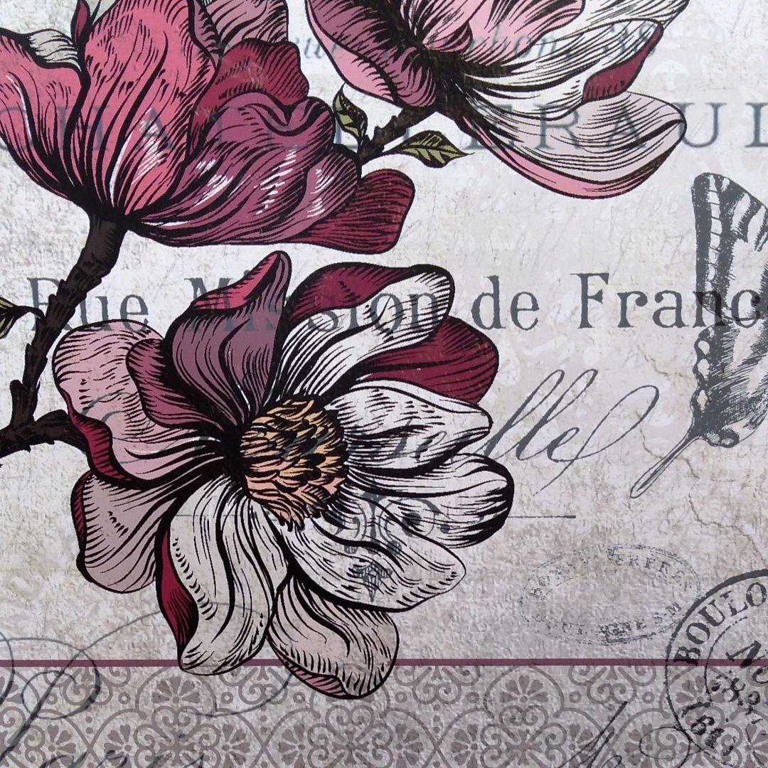 ポスター　立て　特寸法　花と蝶々　額装仕上げ品