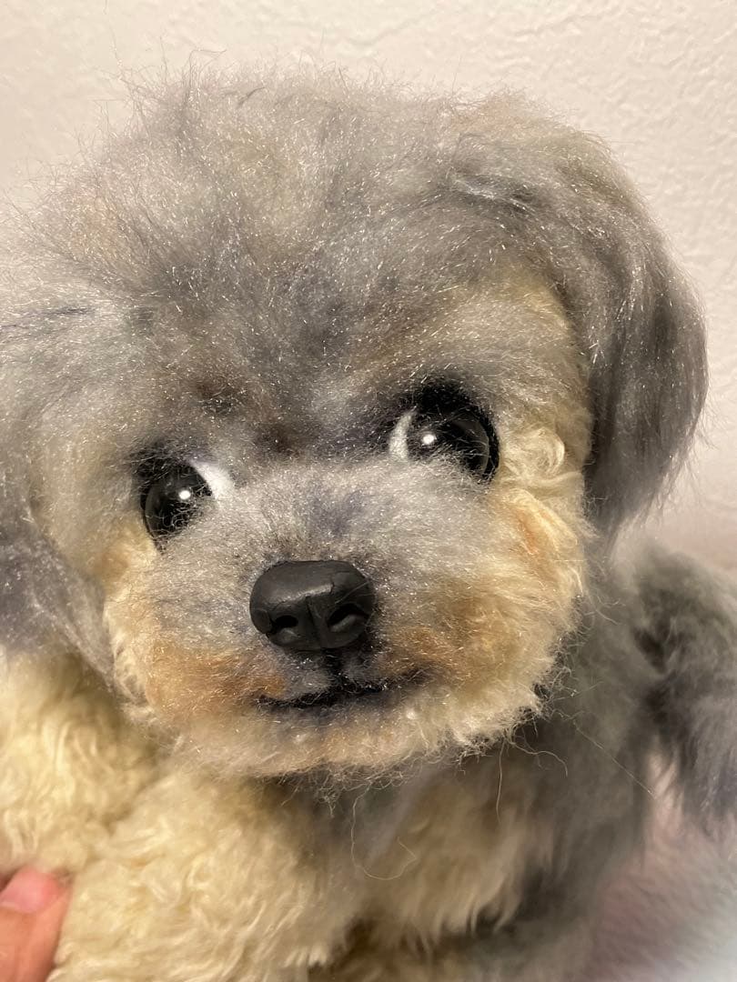 専用 ★ハンドメイド★ シープー ぬいぐるみ ベージュ×グレー 大サイズ