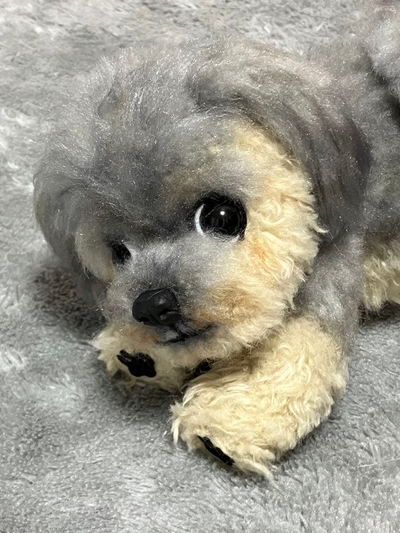 専用 ★ハンドメイド★ シープー ぬいぐるみ ベージュ×グレー 大サイズ