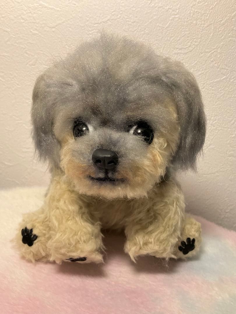 専用 ★ハンドメイド★ シープー ぬいぐるみ ベージュ×グレー 大サイズ