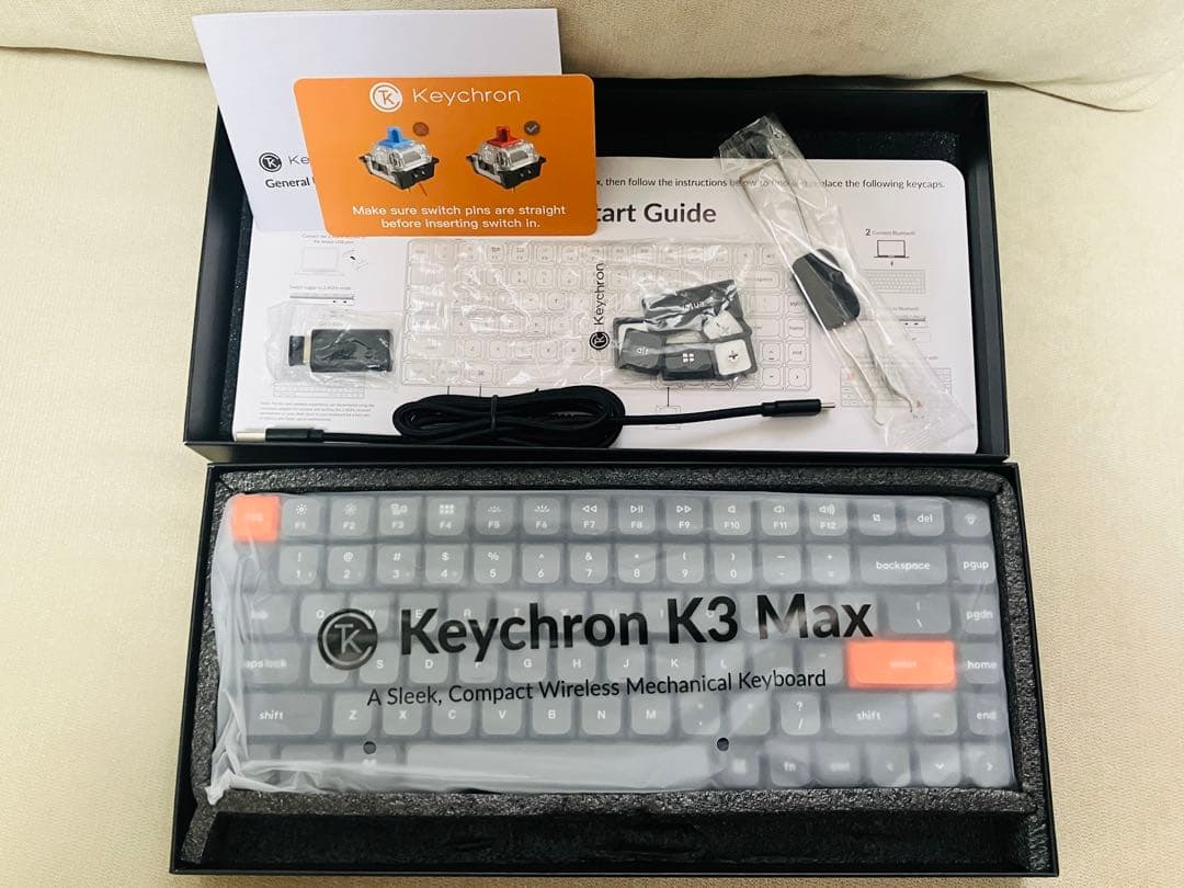 Keychron K3 Max ワイヤレス US ANSI 配列 赤軸 RGB