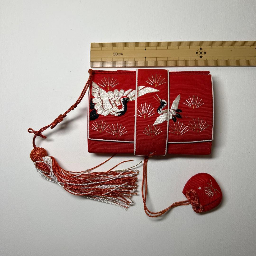 七五三　筥迫　はこせこ　扇子　扇　守り　御守り　日本刺繍　セット