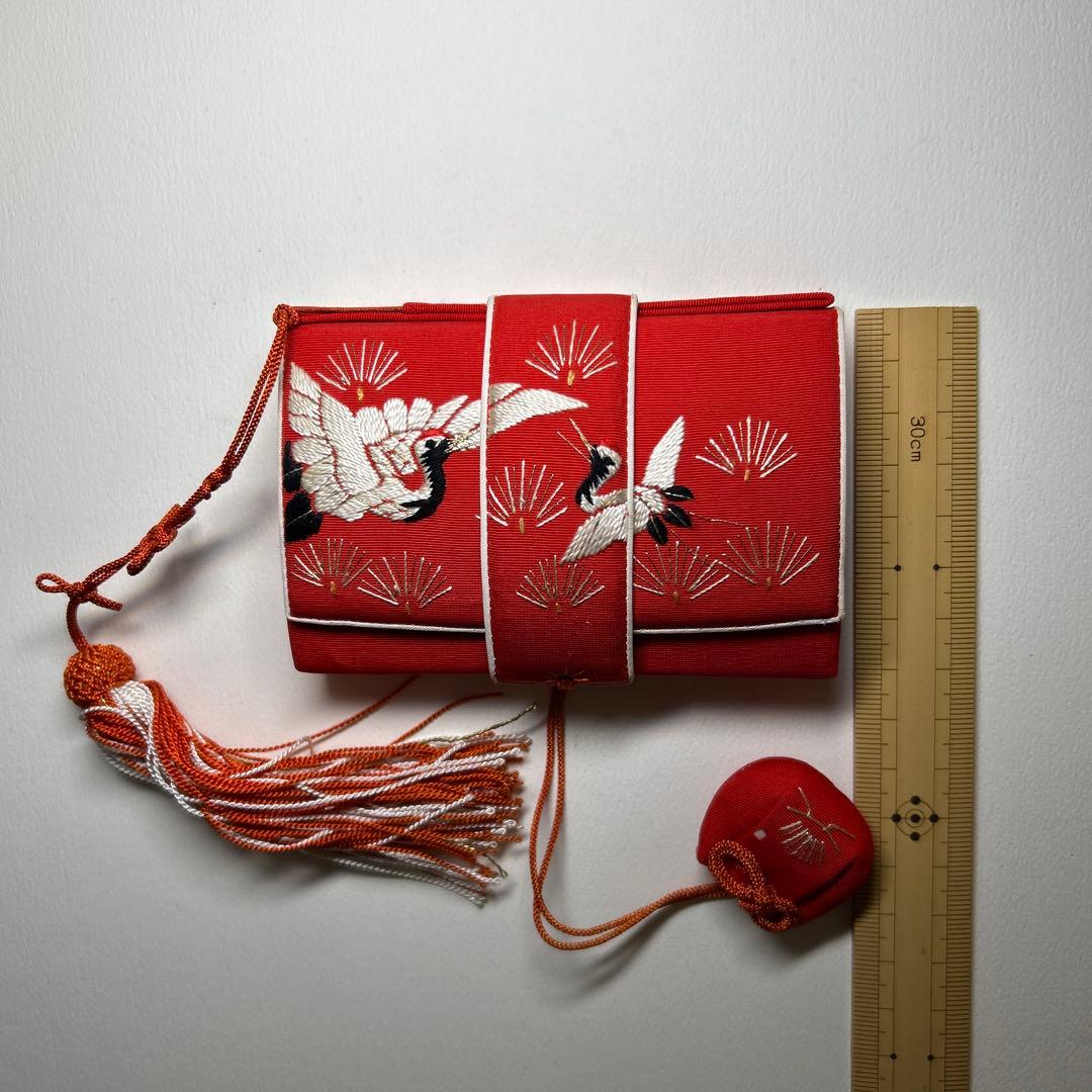 七五三　筥迫　はこせこ　扇子　扇　守り　御守り　日本刺繍　セット
