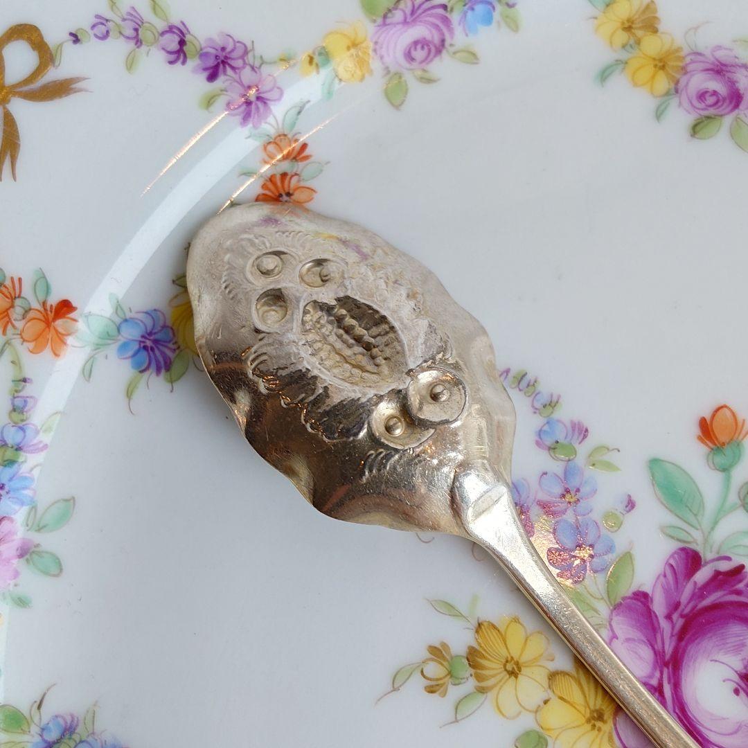 イギリス　アンティーク　ジャムスプーン　スターリングシルバー 純銀製