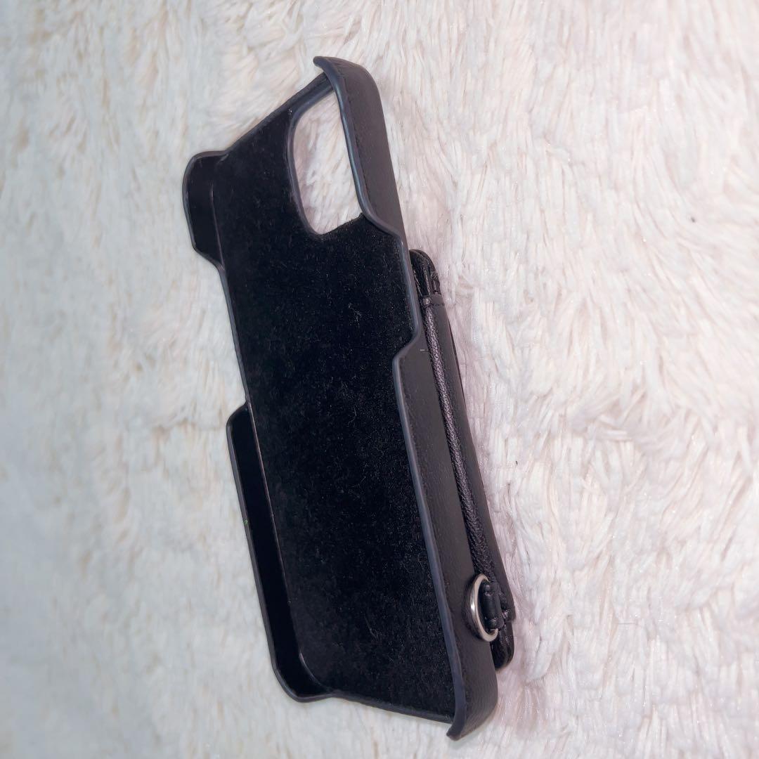 pium ブラック iPhoneケース キルティング