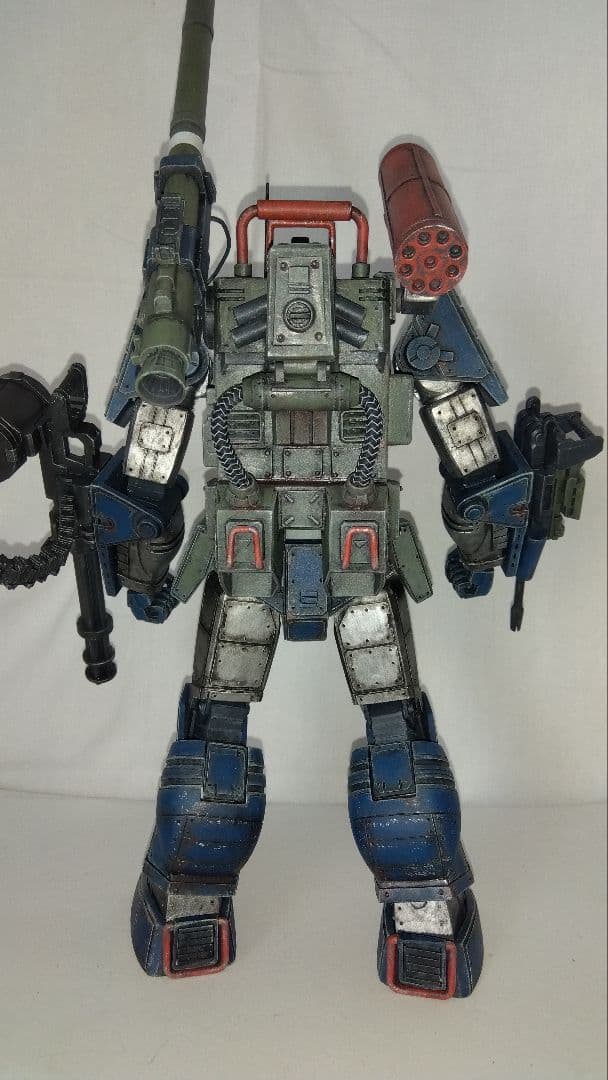 旧キットタカラ1/48ダグラム改造完成品 朽ちダグラムポーズ可能 ジオラマ付き