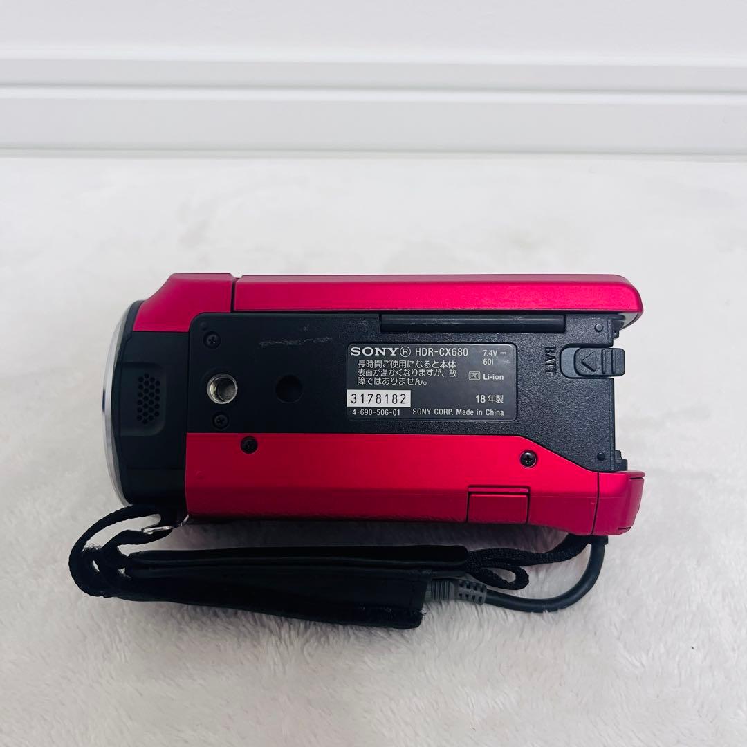 ソニー SONY HDR-CX680 R レッド デジタルビデオカメラ