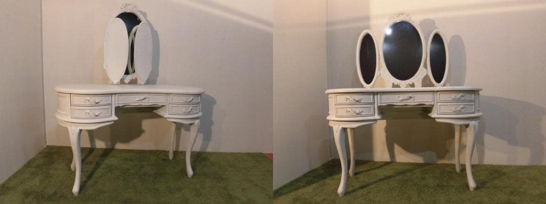 送料無料【新品】アンティーク風★クラシカルドレッサー3面鏡【ハンプトン】