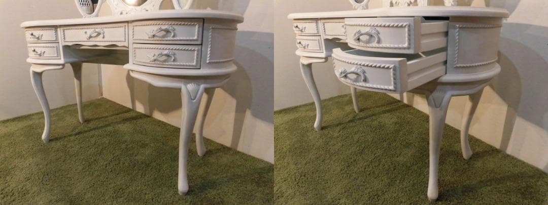 送料無料【新品】アンティーク風★クラシカルドレッサー3面鏡【ハンプトン】