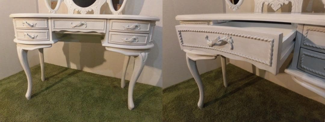 送料無料【新品】アンティーク風★クラシカルドレッサー3面鏡【ハンプトン】