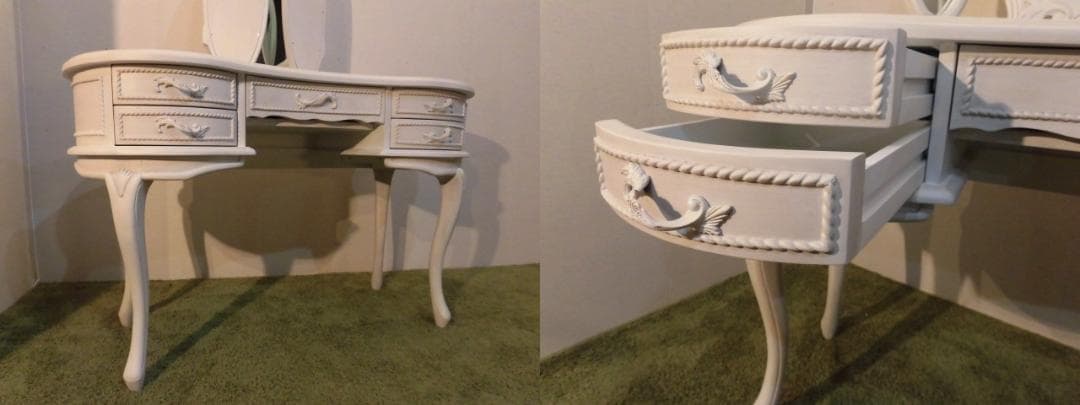 送料無料【新品】アンティーク風★クラシカルドレッサー3面鏡【ハンプトン】