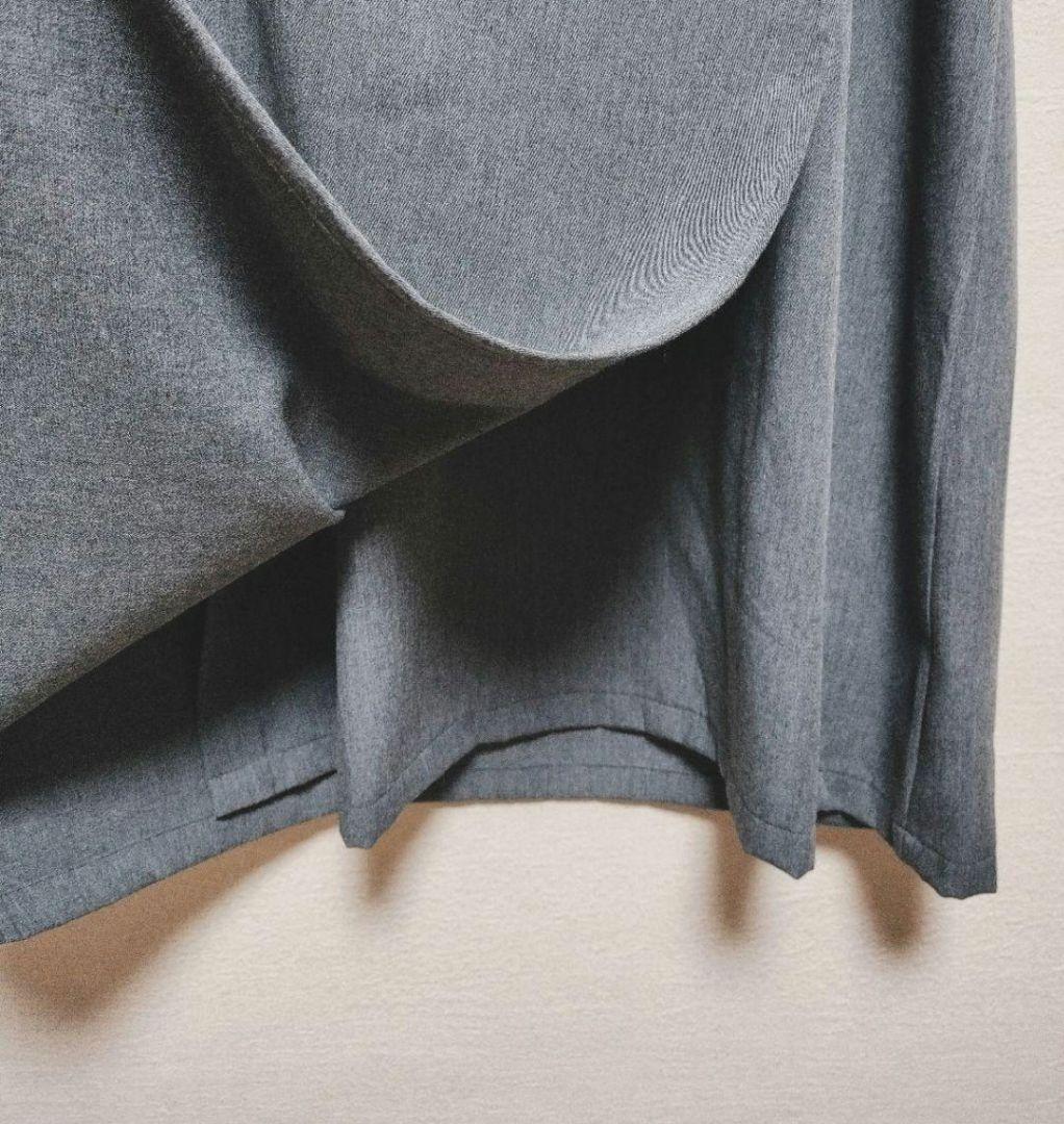 im product　巻きスカート風ロングエプロンドレス　ダークグレー