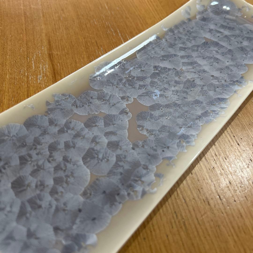 清水焼　花結晶　長皿　2枚組　陶あん