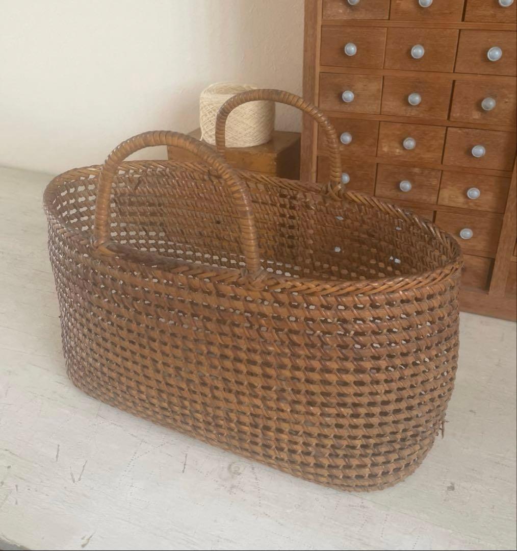 古道具　かご　大