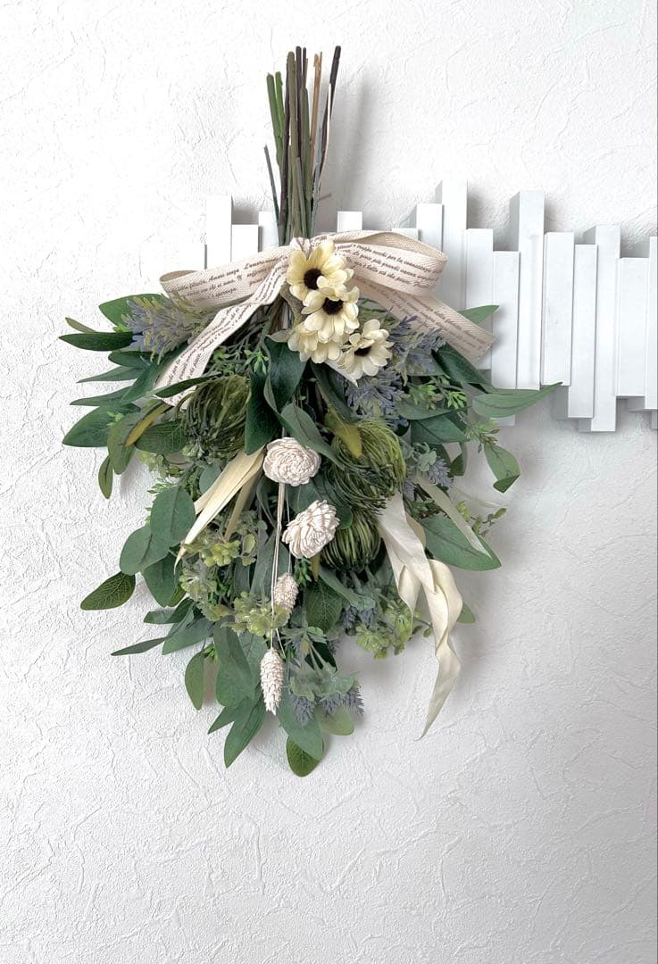 ハンドメイド スワッグ ドライフラワー