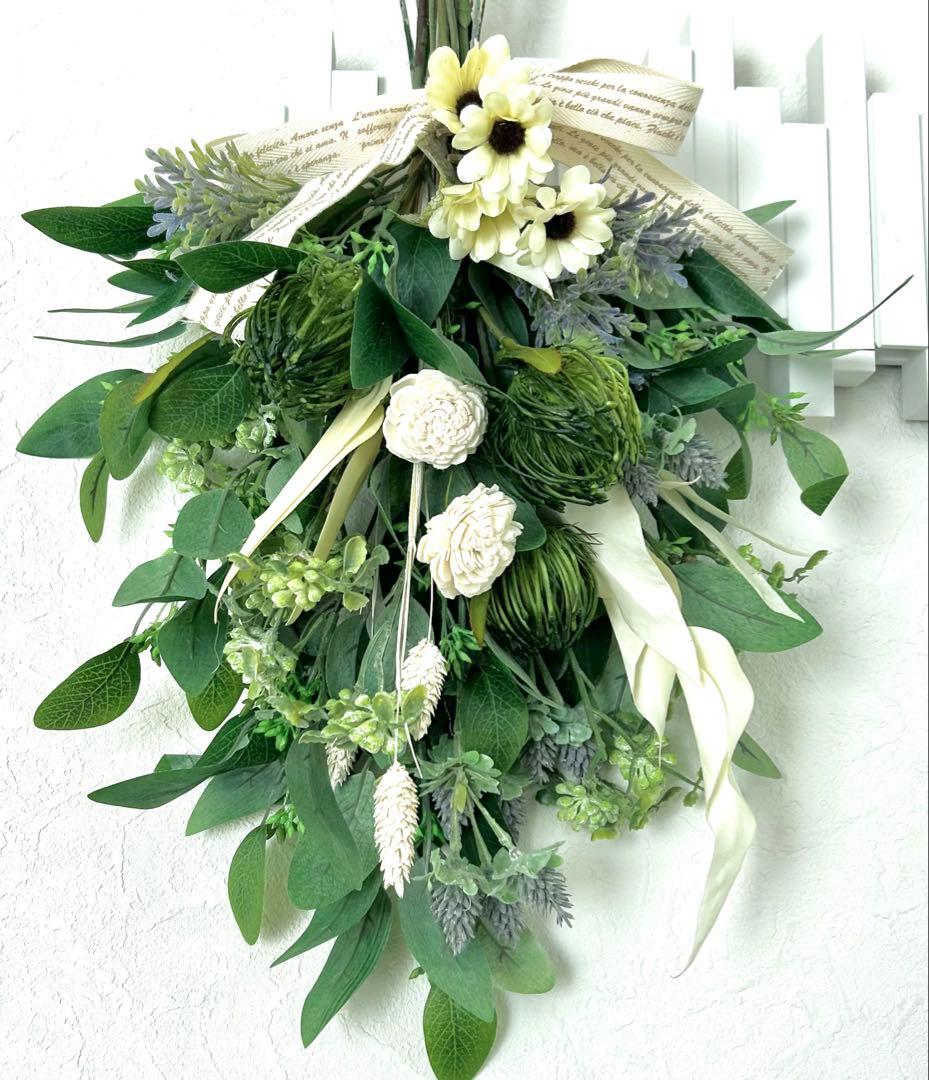 ハンドメイド スワッグ ドライフラワー