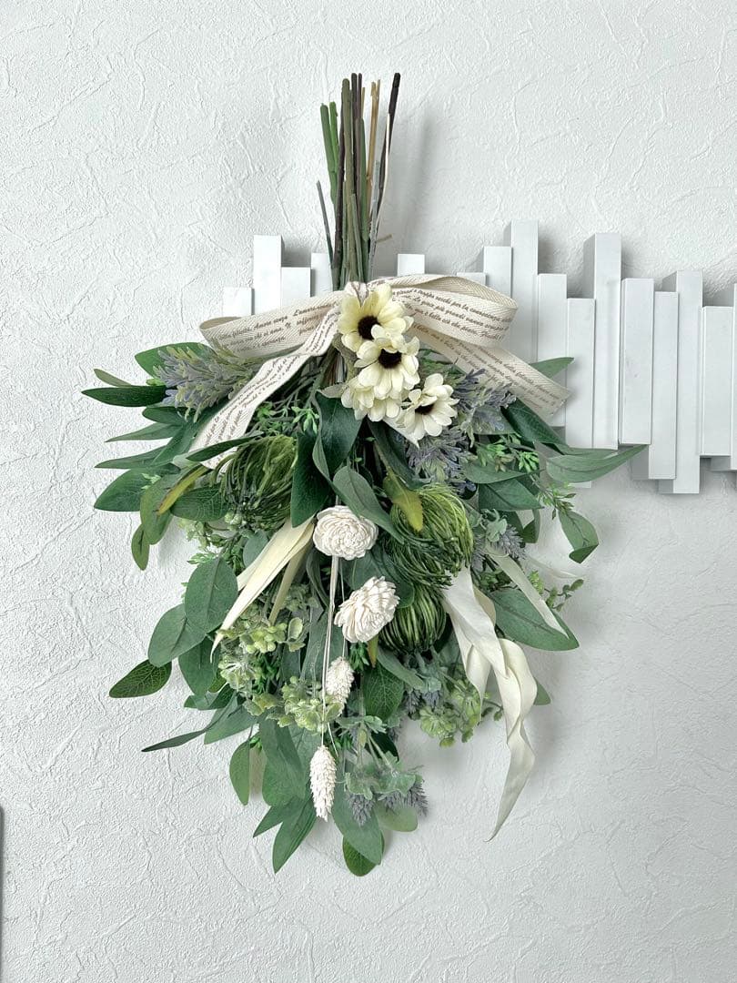 ハンドメイド スワッグ ドライフラワー