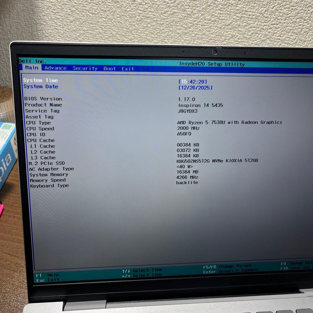 Dell Inspiron 15.6インチ ノートPC