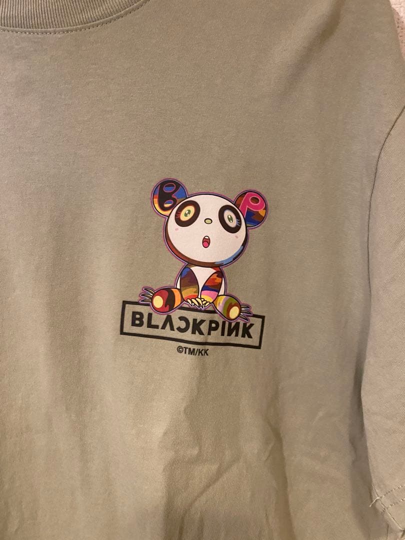 韓国限定 村上隆×BLACKPINK コラボ Tシャツ L サイズ カーキ