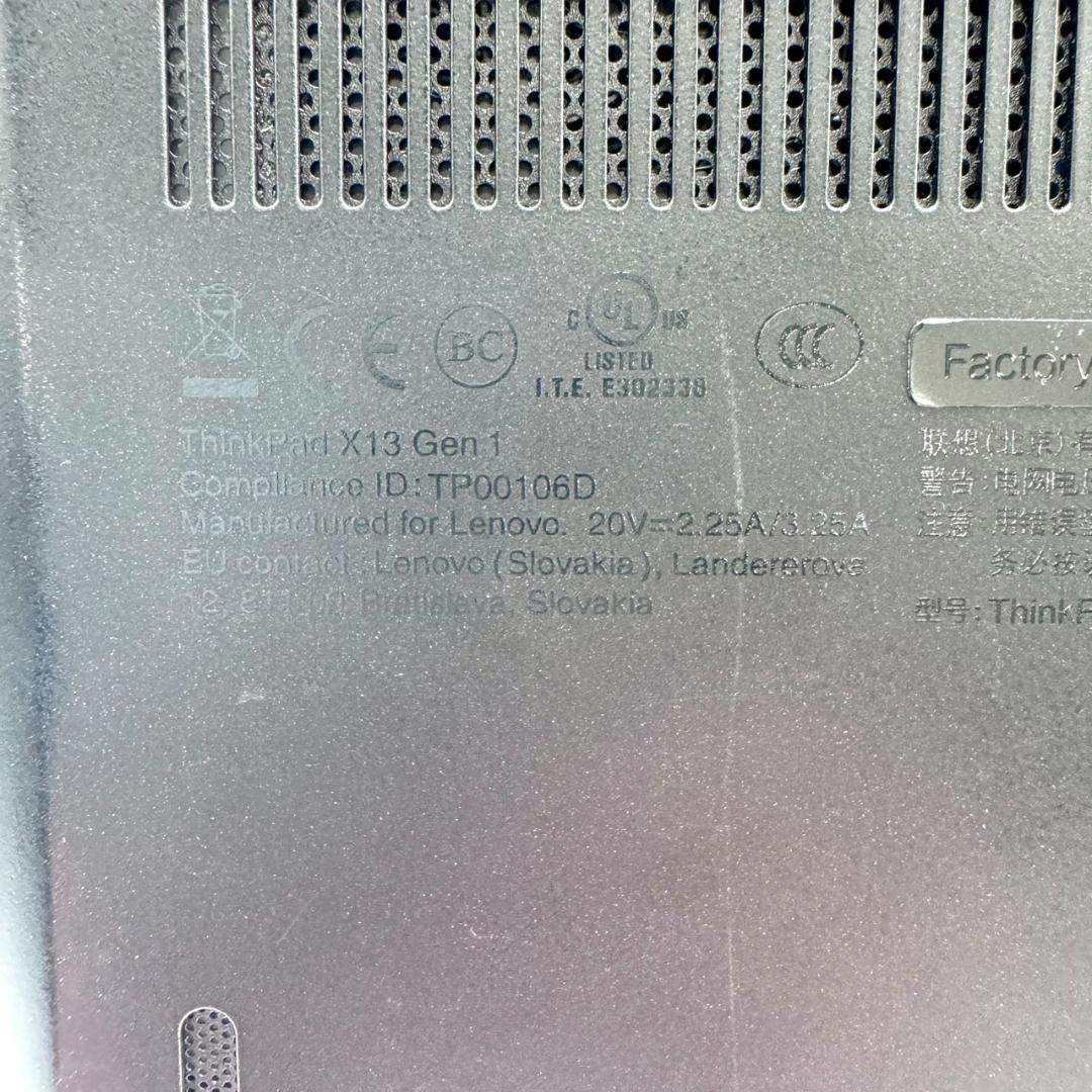 Windowsノート本体 Lenovo ThinkPad X13 Gen 1 512GB Ryzen5