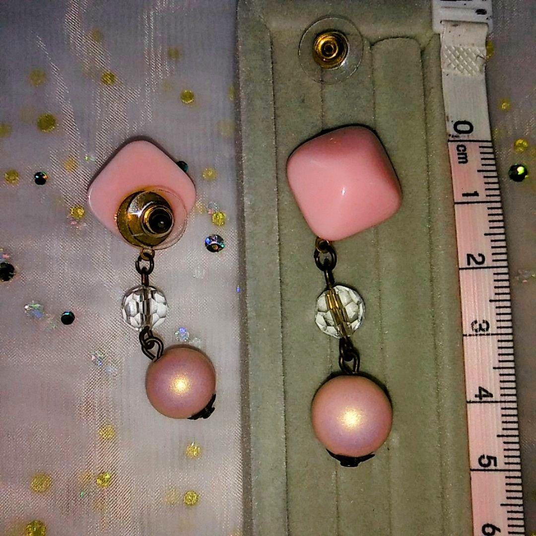 クリスタル調　リング ピアス ブローチ ハンドメイド　3点セット