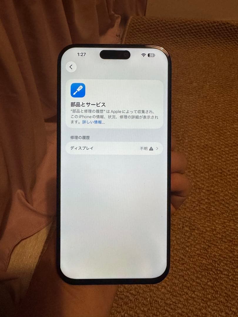 海外版 iPhone 16 Pro Max 256GB，バッテリーは93％
