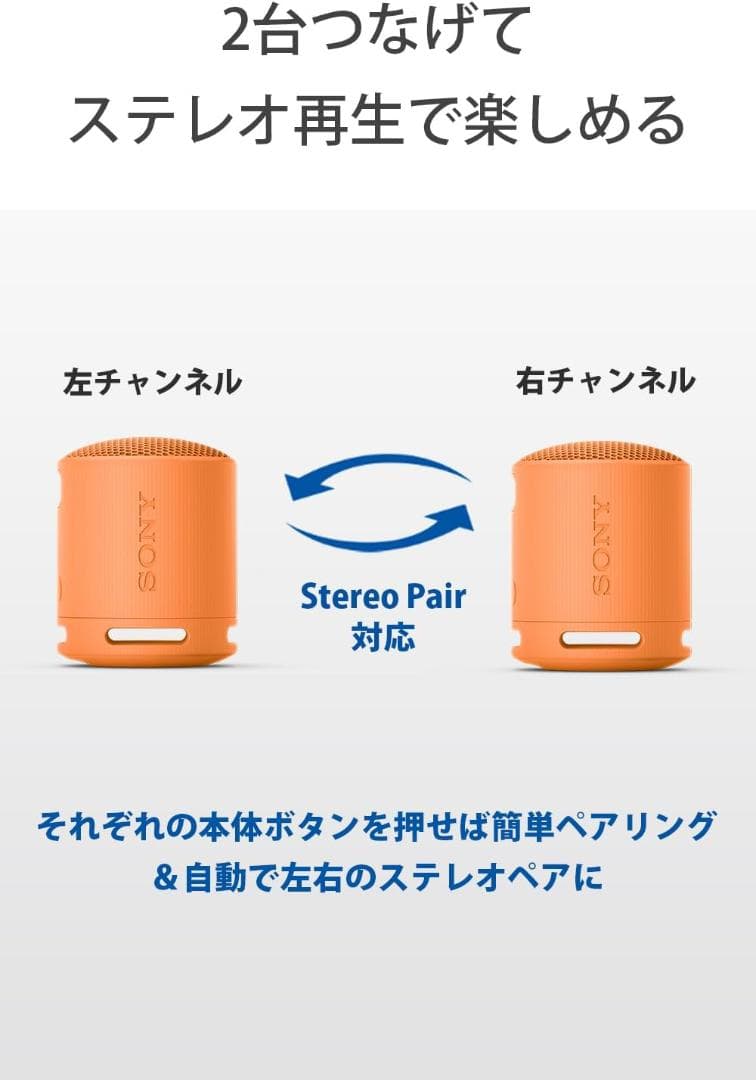 新品・未使用　ソニー ワイヤレススピーカー SRS-XB100 グレー