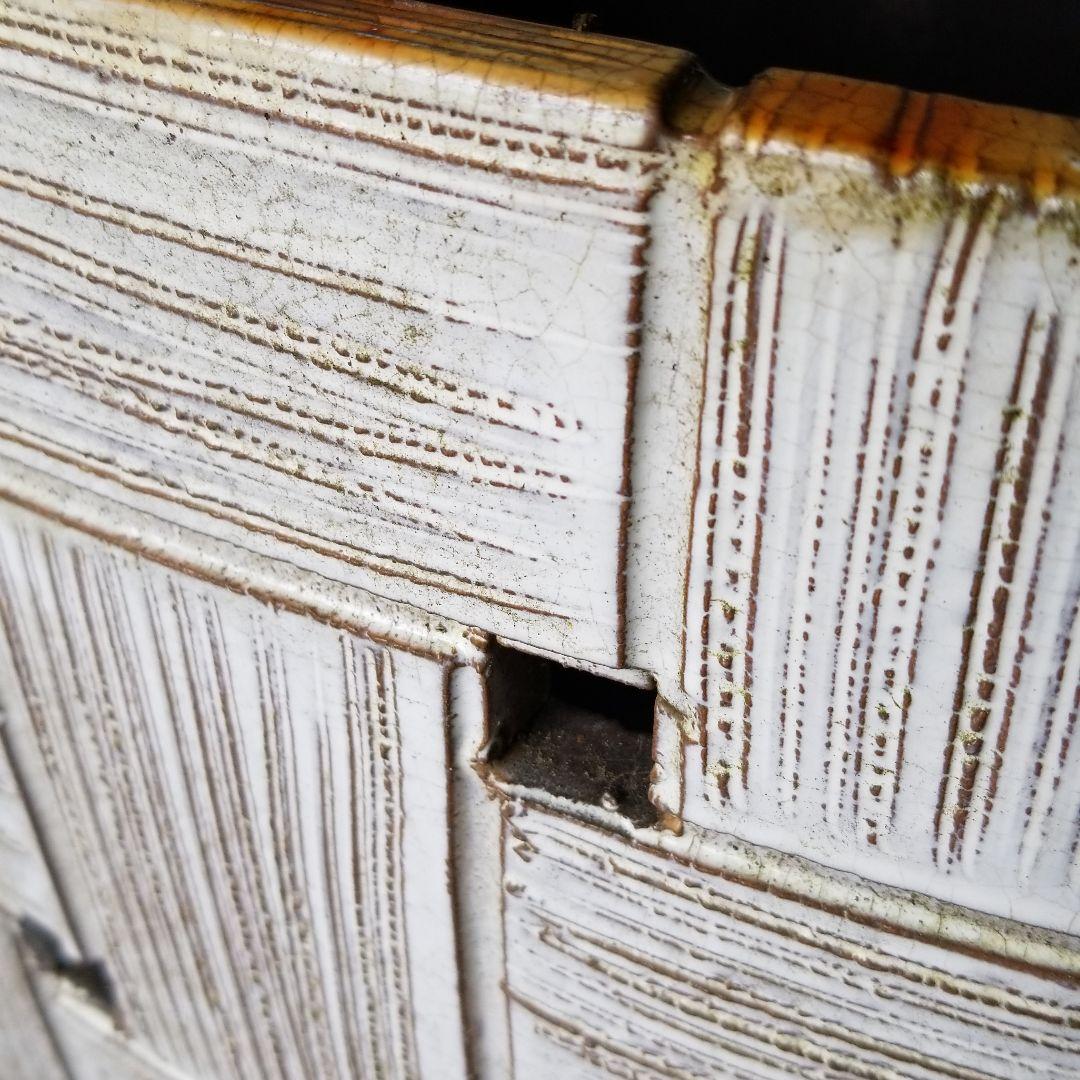 値下げしました⤵信楽焼 マガジンラック 白 高さ３０cm