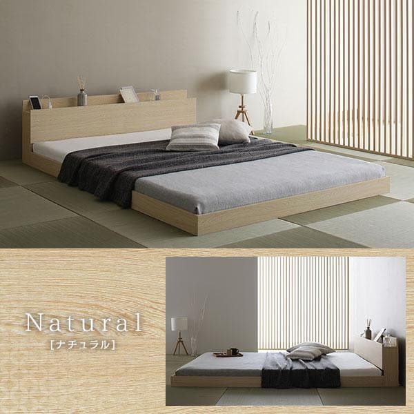 ベッド  ナチュラル セミダブル ボンネルコイルマットレス付ds-2333123