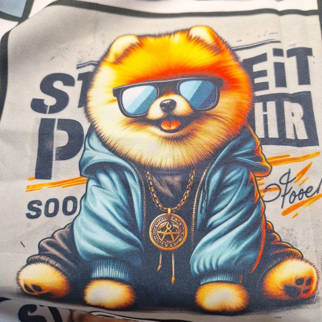 可愛いポメラニアンワイルドなポメラニアンパネル生地　ハンドメイド