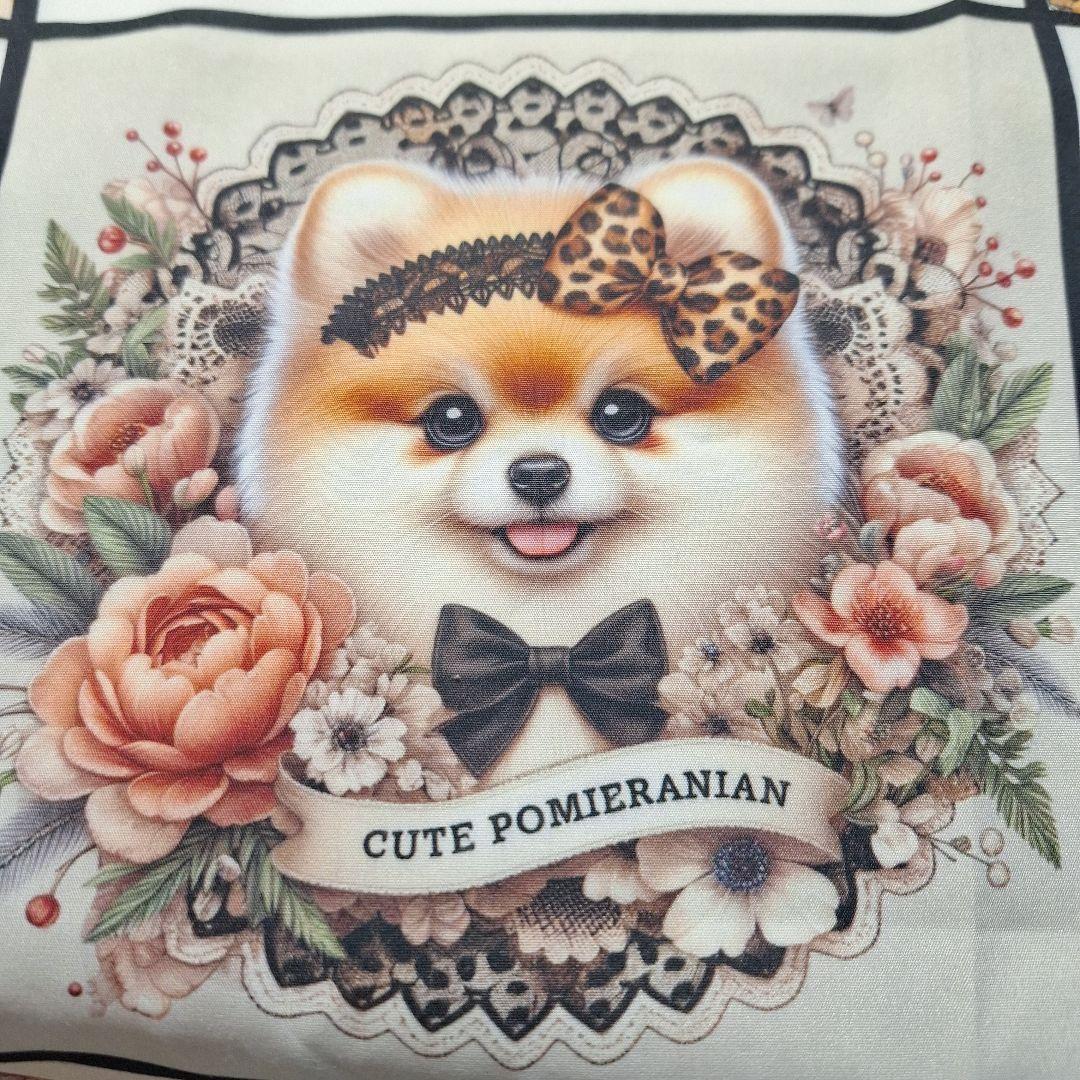 可愛いポメラニアンワイルドなポメラニアンパネル生地　ハンドメイド