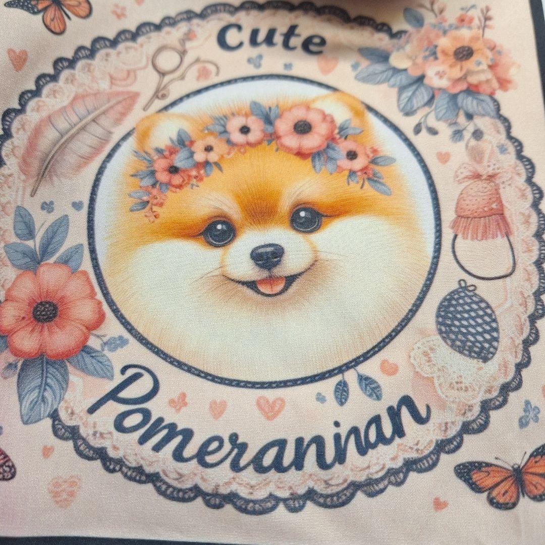 可愛いポメラニアンワイルドなポメラニアンパネル生地　ハンドメイド