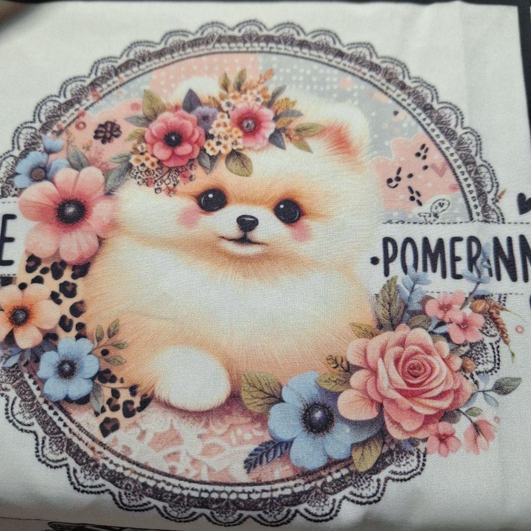 可愛いポメラニアンワイルドなポメラニアンパネル生地　ハンドメイド