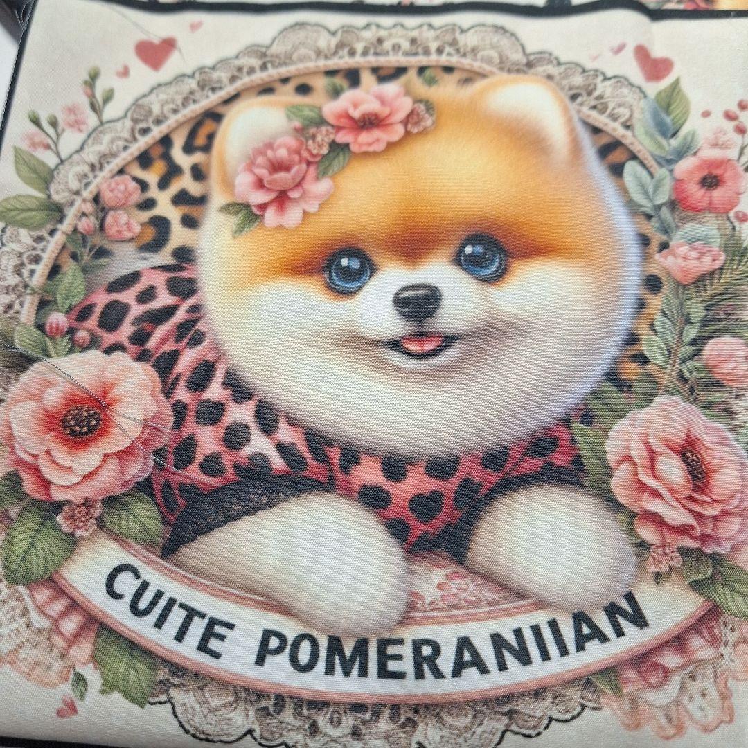可愛いポメラニアンワイルドなポメラニアンパネル生地　ハンドメイド