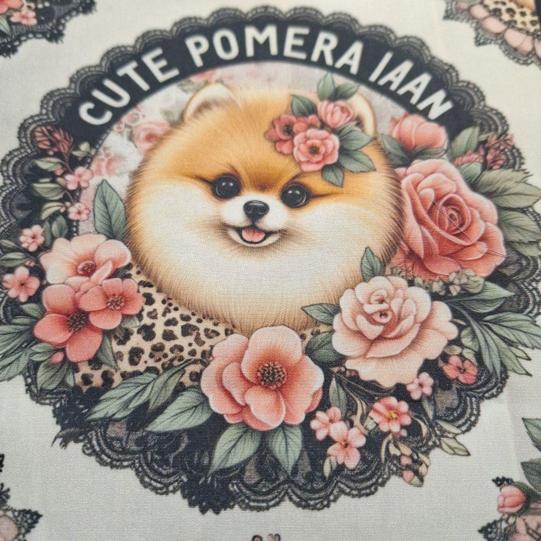 可愛いポメラニアンワイルドなポメラニアンパネル生地　ハンドメイド