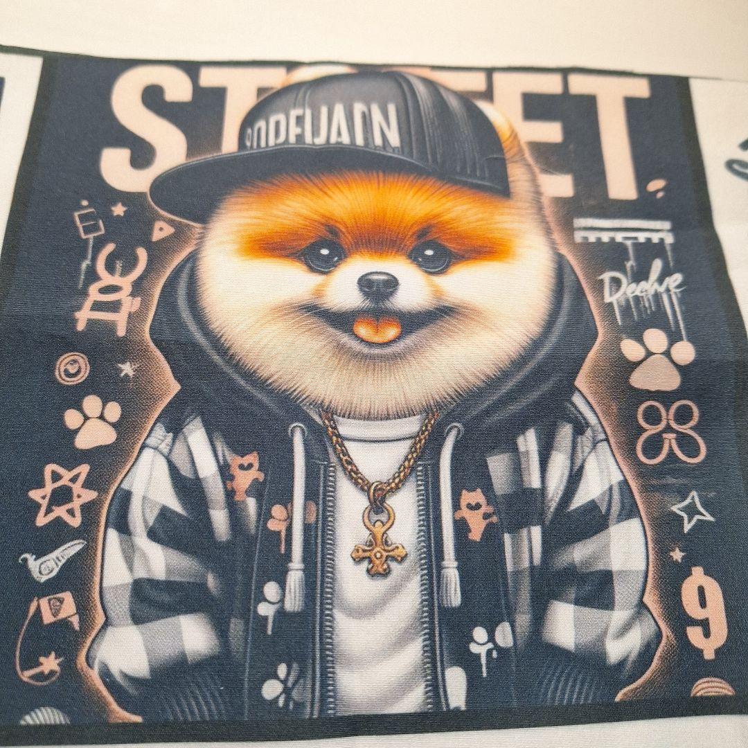 可愛いポメラニアンワイルドなポメラニアンパネル生地　ハンドメイド