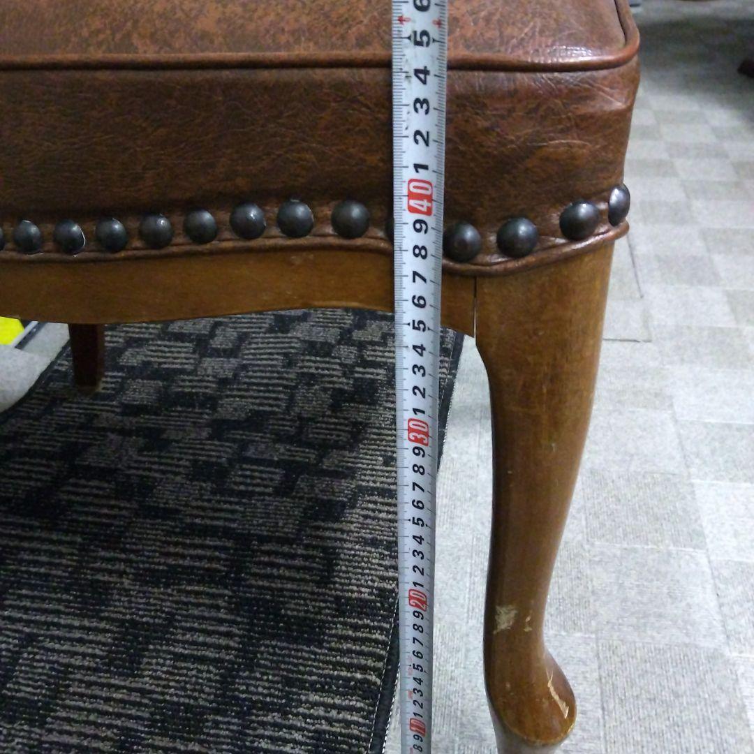 本日特価！【豪華革張りレトロ チェアB 現状品】