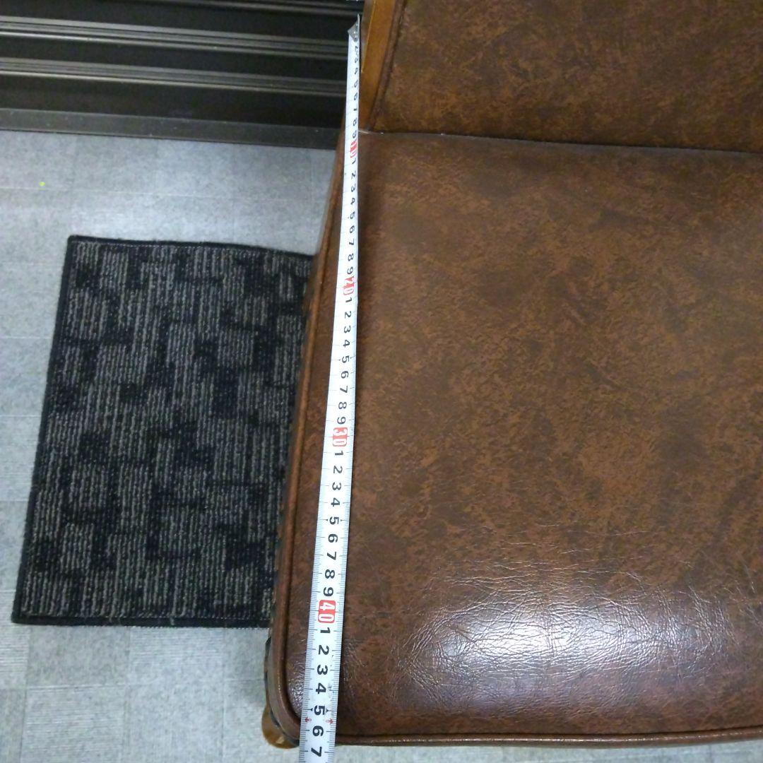 本日特価！【豪華革張りレトロ チェアB 現状品】