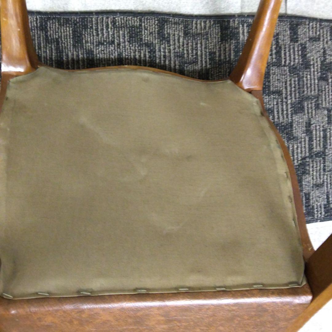 本日特価！【豪華革張りレトロ チェアB 現状品】